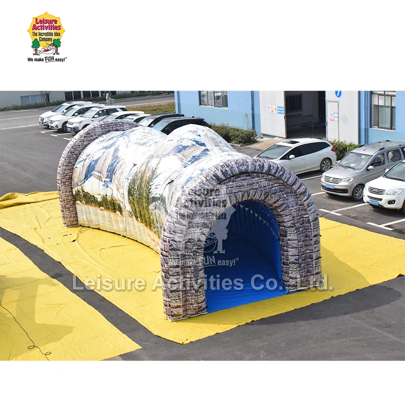 Túnel de trem inflável sem trilha