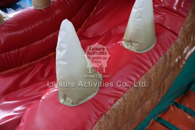 Small Inflatable Multiplay Bouncy Castles T Rex With Slide