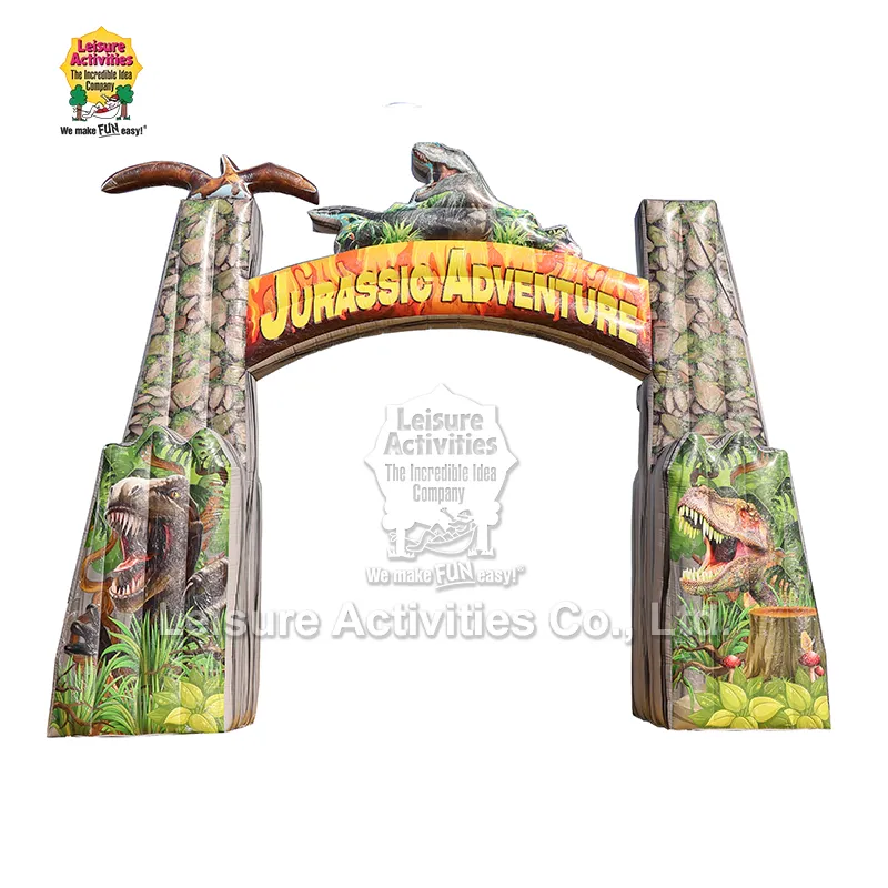 Arco inflável de aventura jurássica Arco inflável de aventura jurássica