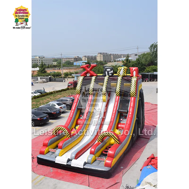 Slide inflável de pista dupla Xtreme Fun Run