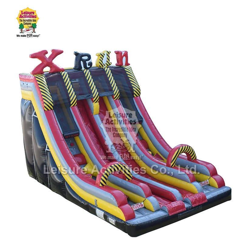 Slide inflável de pista dupla Xtreme Fun Run Slide inflável de pista dupla Xtreme Fun Run