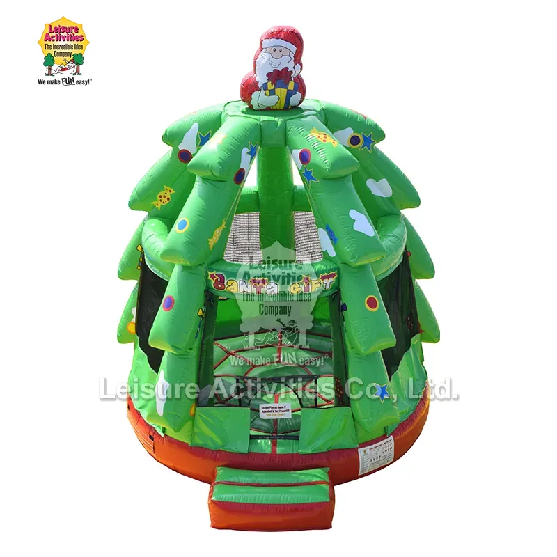 Mini árvore de Natal inflável com castelo inflável Mini árvore de Natal inflável com castelo inflável