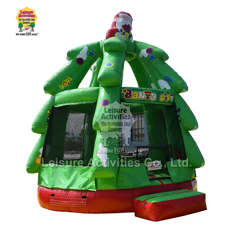 Mini árvore de Natal inflável com castelo inflável