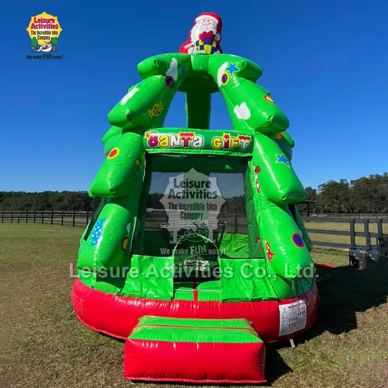 Mini árvore de Natal inflável com castelo inflável