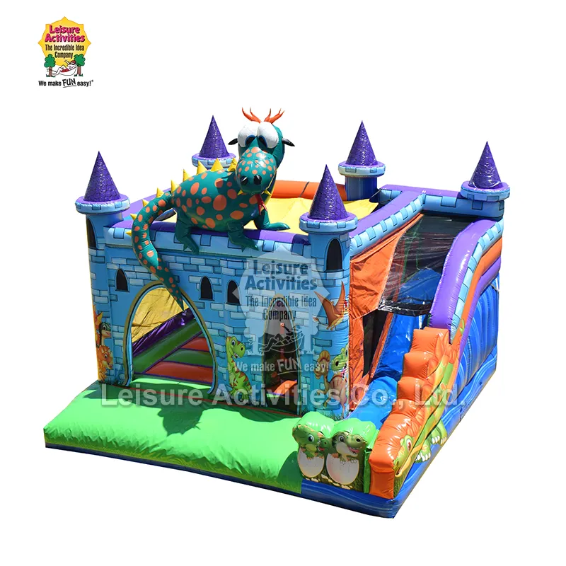 Dragão inflável Multiplay inflável padrão dos castelos com corrediça Dragão inflável Multiplay inflável padrão dos castelos com corrediça