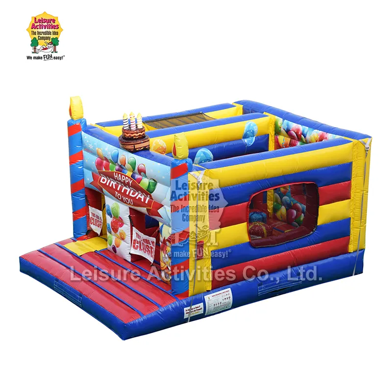 Feliz aniversario dos castelos Bouncy Multiplay infláveis padrão