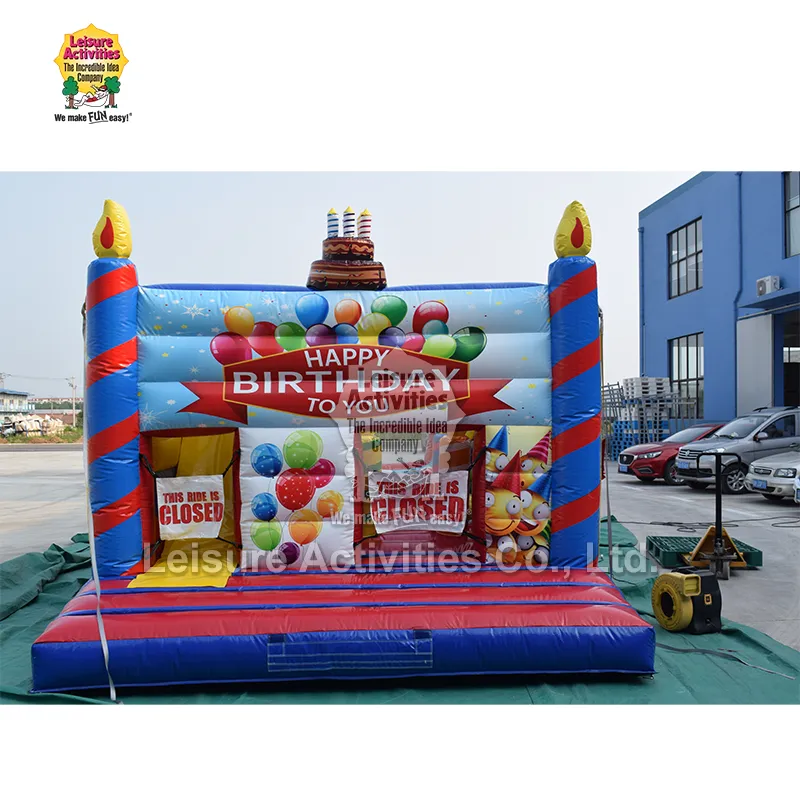 Feliz aniversario dos castelos Bouncy Multiplay infláveis padrão